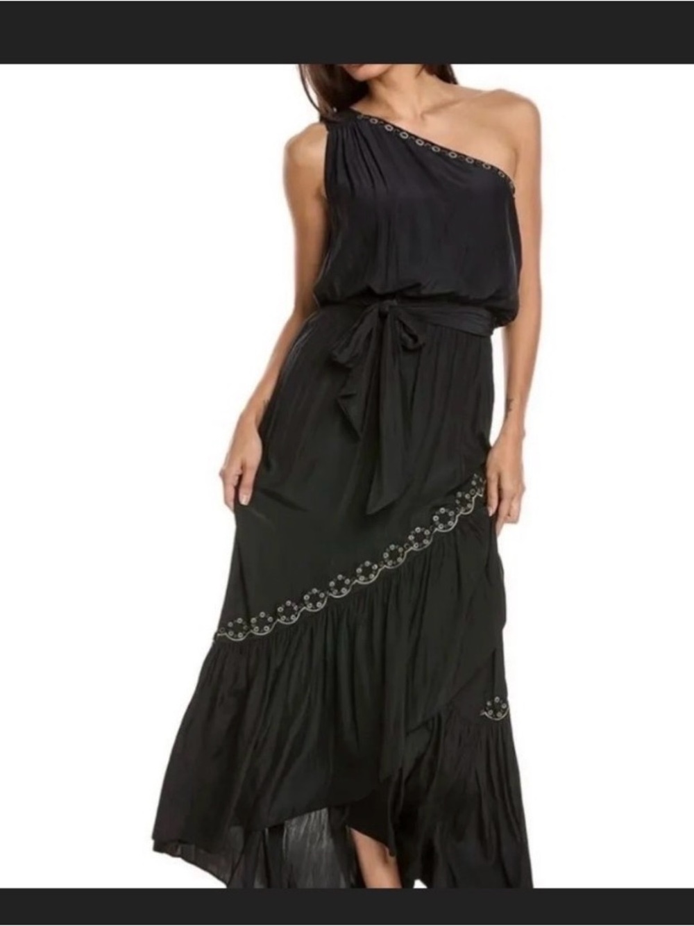 RAMY BROOK Nicola One-Shoulder Maxi Dress in
Black